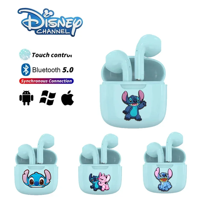 Disney Stitch Bluetooth 5.0 ultra long standby wireless in ear stereo earphones intelligent hands-free earphones