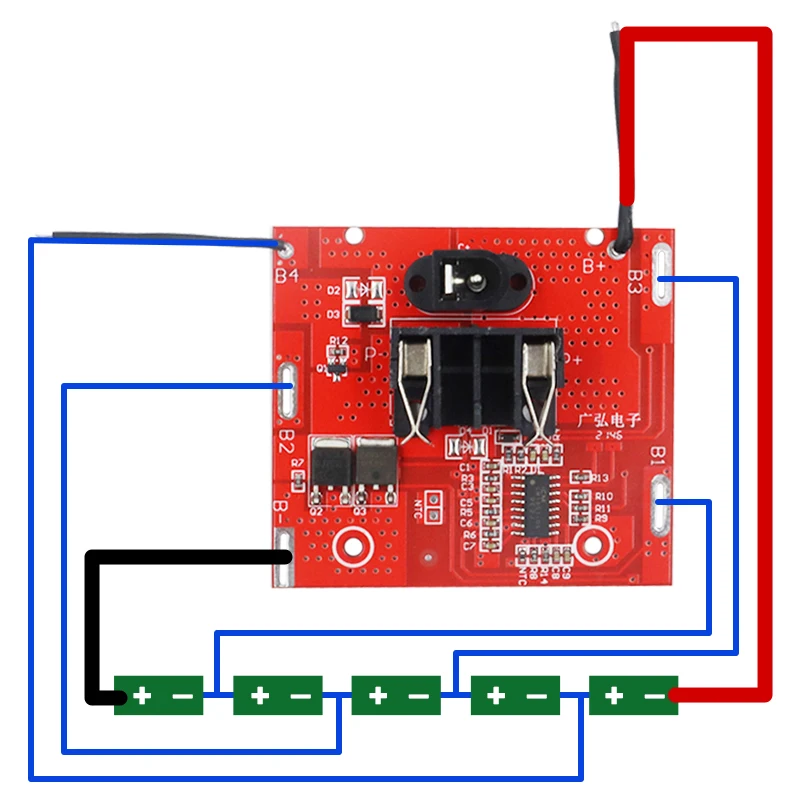 Imagem -05 - Li-ion Bateria Case Adesivo Pcb Proteção de Carregamento Caixa da Placa de Circuito para Worx 21v Wa3551 Wa3572 Wa3590 Habitação 5x18650 Wa3550