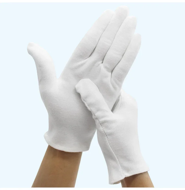 1 Paar weiße Baumwollhandschuhe, Herren, für formelle Anlässe, Smoking, Uniform, Ehrenwache, Parade, Zeremonie, Kostüm, Cosplay, Münzen, Schmuck, Butler-Handschuhe. – Detail 9