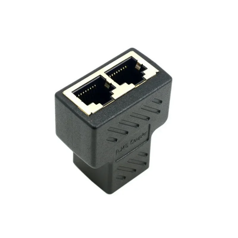 Rede Rj45 Cabo Porto Cabo de Rede Splitter Extender Plug Adapter Connector (8 Core) Dividido Em Dois Splitter