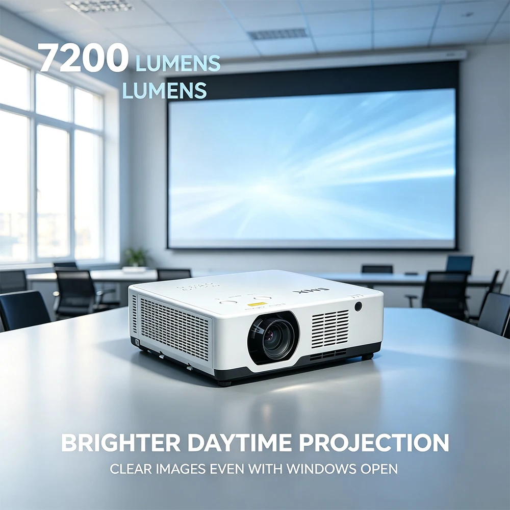 7200 Lumen Laser Projector High Brightness Commercial Display for Conference Room Museum Exhibition Hall Digital Signage