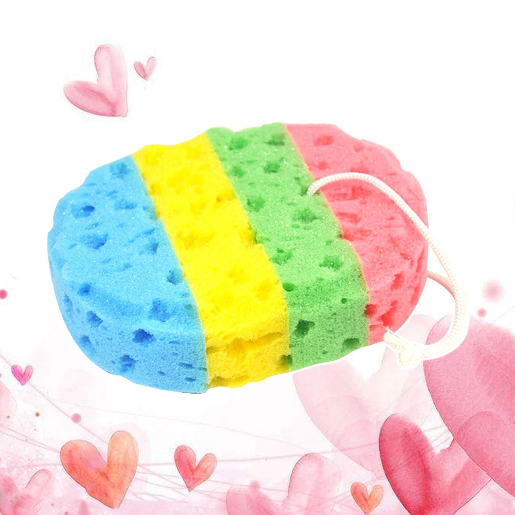

3 Pcs Spong Bath Sponge Seaweed Four Colors Sponges Bathing Tools Scrubbers Oval