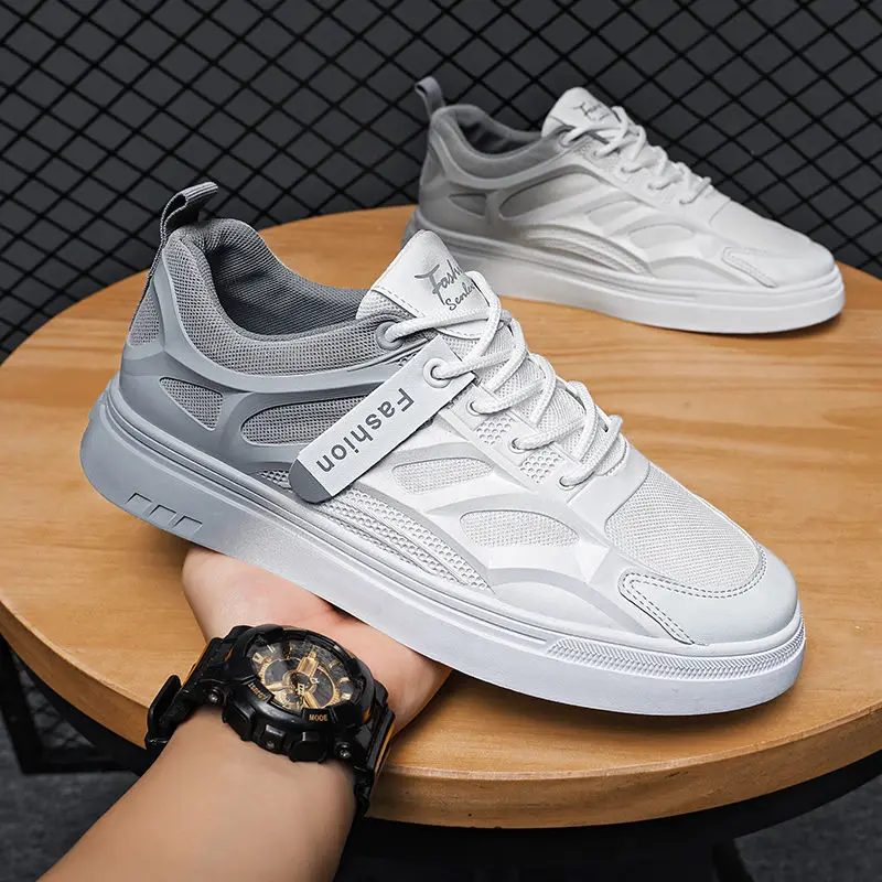 Neue Männer Hohe Qualität Turnschuhe Männlichen Atmungs Casual Schuhe Mode Gym Licht Walking Schuhe 2022 Studenten Atmen Bord Schuhe