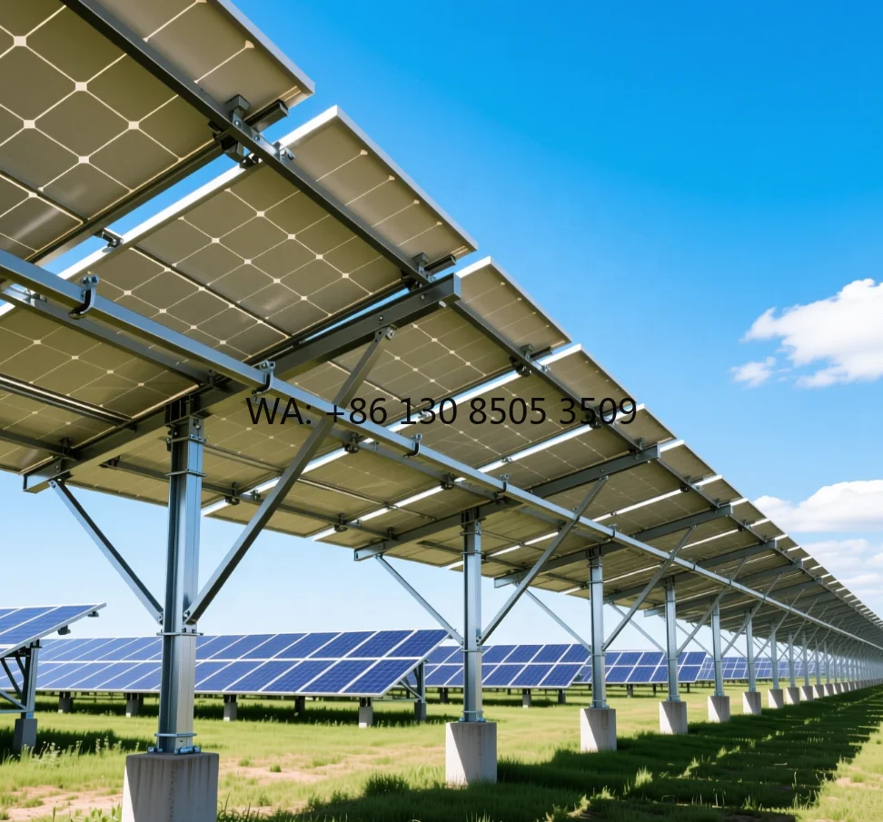 Steel Ground Mount Solar Panel Racking System PV Mounting Structure for Large Scale Industrial Power Plant 2MW 3MW 5MW