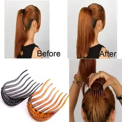 Fashion Braiders Women Hair Styling Clip Fluffy Plastic Stick Bun Maker Braid Tool Ponytail Holder Hairpins Hair Accessories