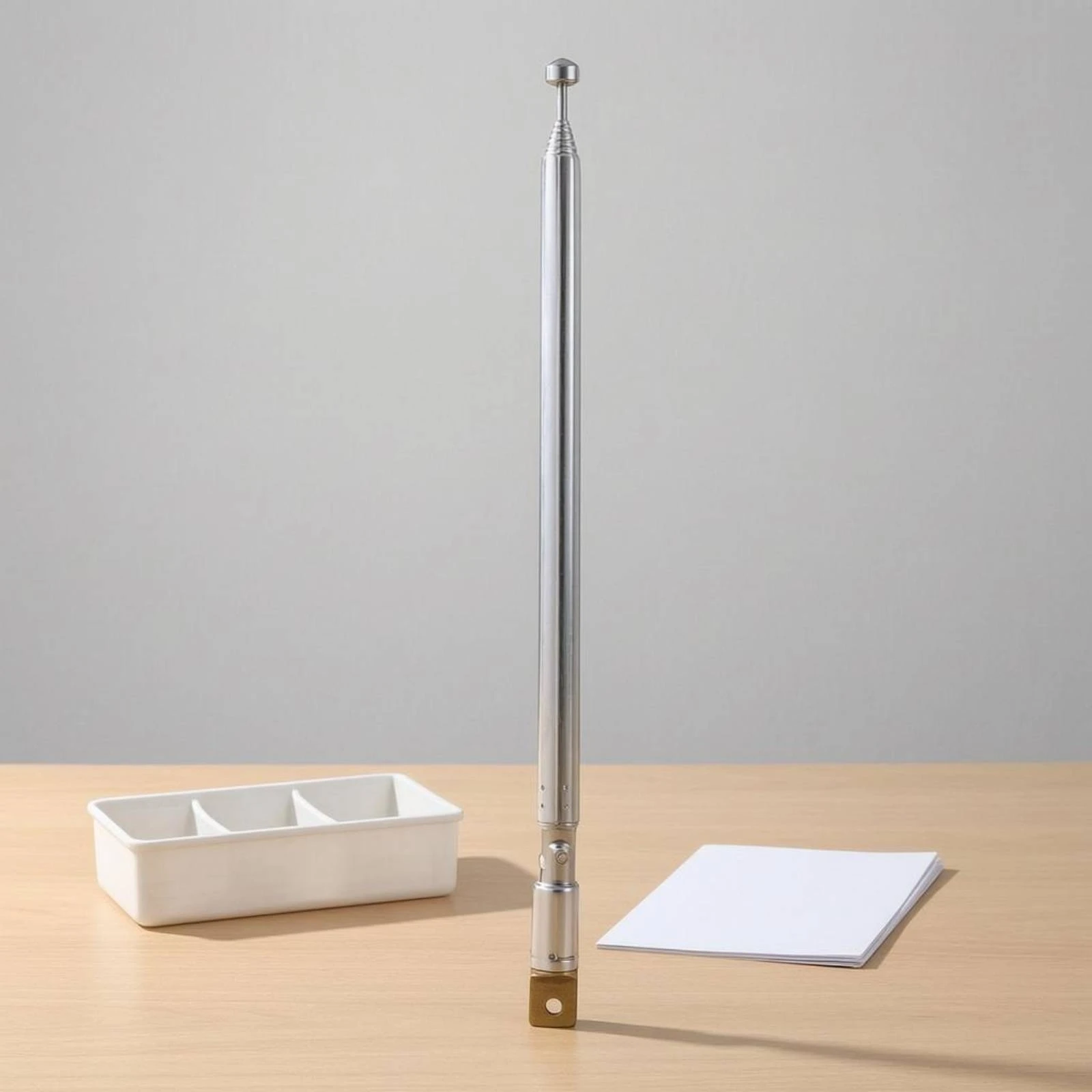 Telescoping Radio Antenna Mounting Base Metal Radio Antenna Silver Finish Easy to Install