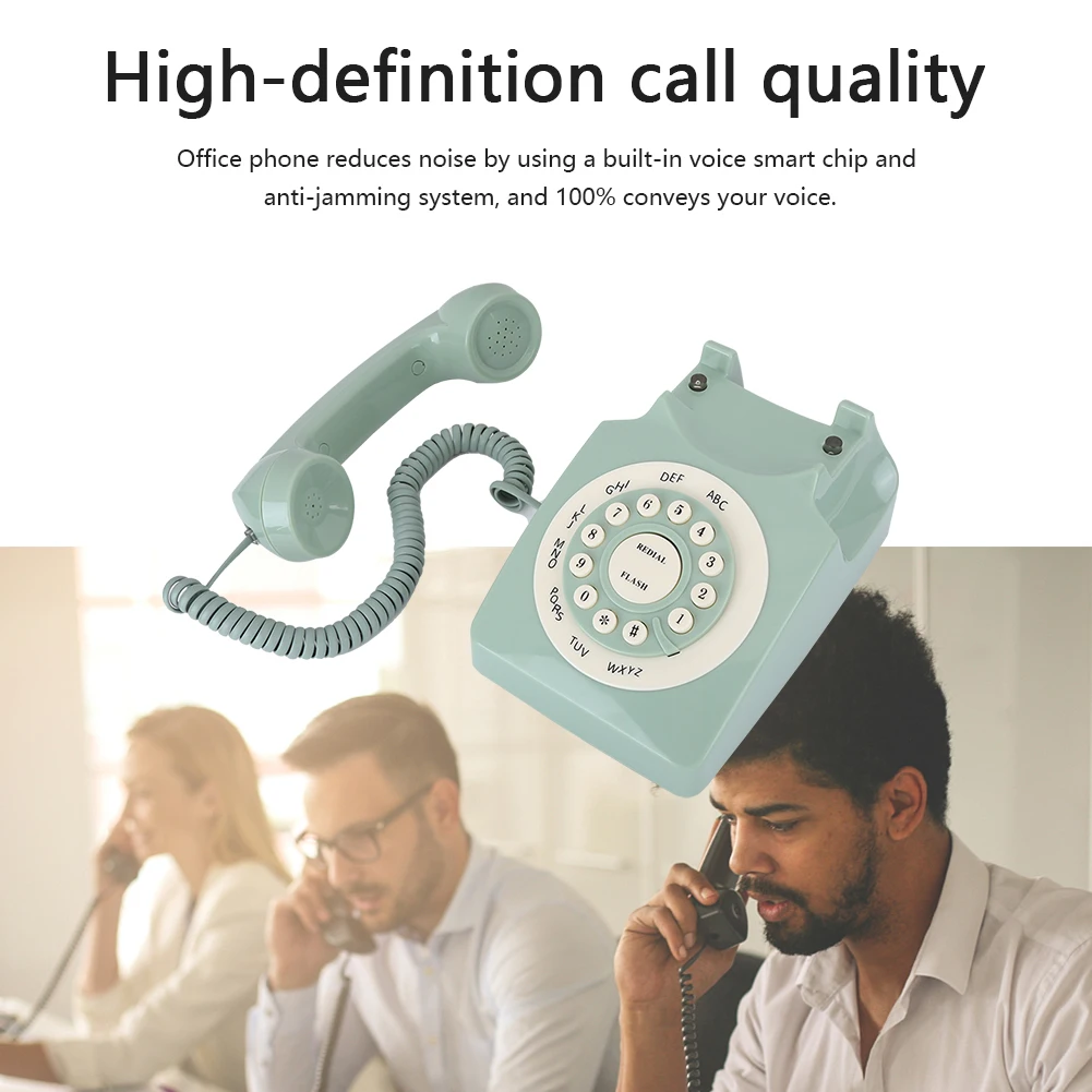 Antique European Vintag Landline Telephone Green High Definition Call Large Clear Button European Telephone Landline Telephone