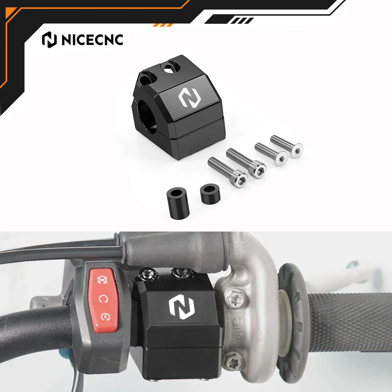 

NICECNC For Husqvarna TE300 TE250 2022-2024 GasGas EC 300 EC 250 350F 2021-2025 Front Brake Master Cylinder Protector Clamp Kit