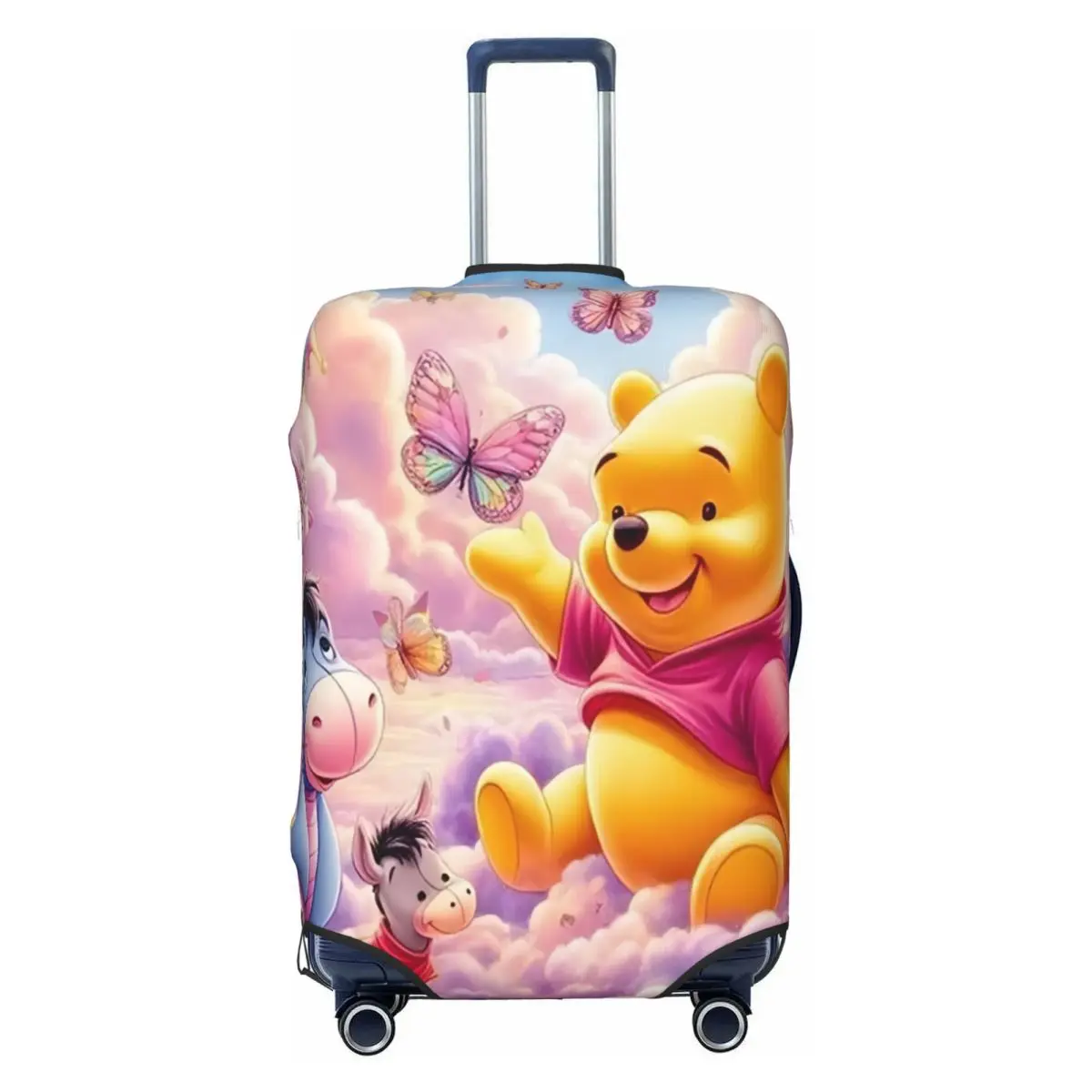 

Cartoon Winnie The Pooh Bear Travel Luggage Cover Dust Proof Suitcase Cover Protector Fit 18-32 Inch