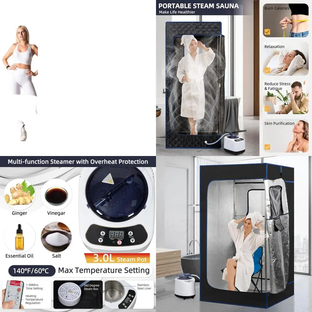 

Портативная паровая сауна-кабина 3 л с пультом ДУ и регулируемым креслом-реклайнером