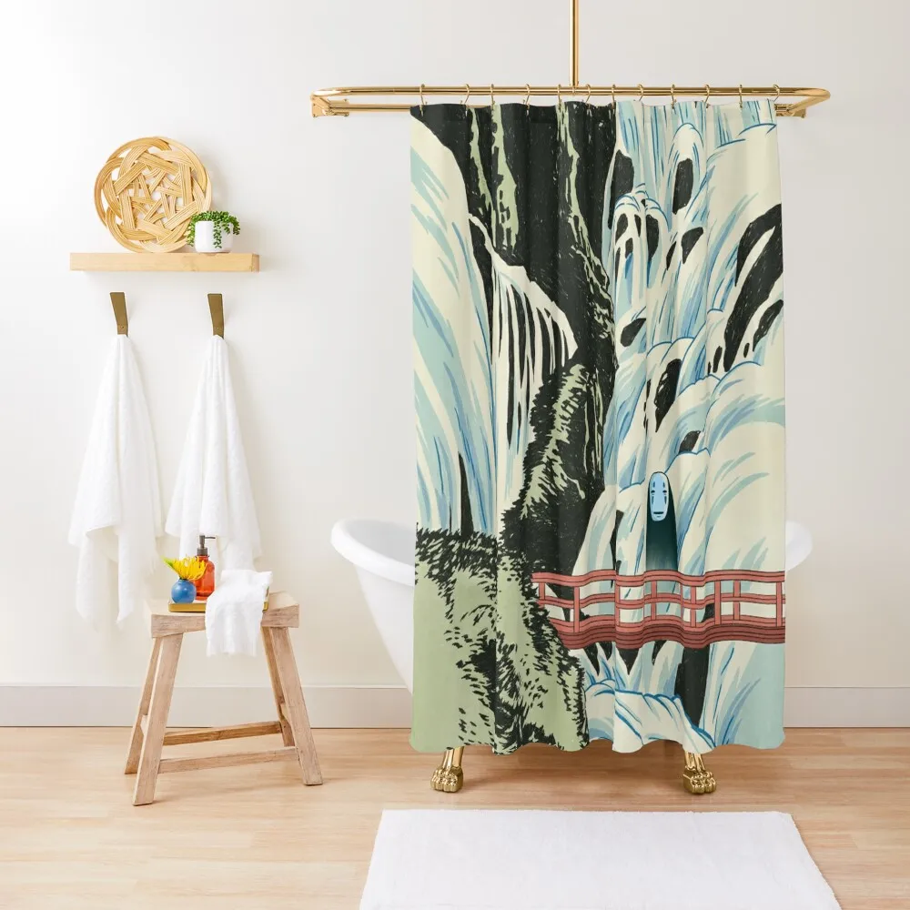 Waterfall bridge spirit Shower Curtain Bathroom Shower Shower Waterproof Bathtub Curtain