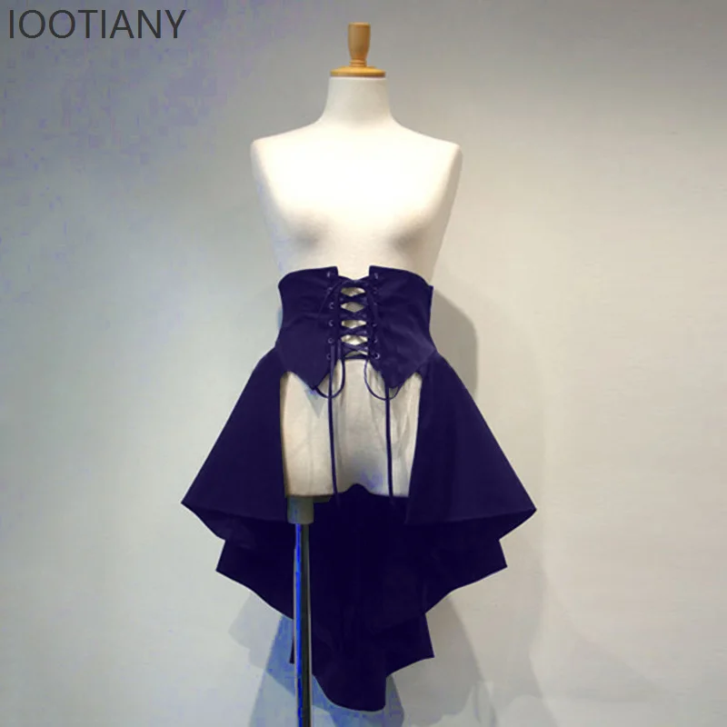 Falda gótica Punk estilo Harajuku para mujer, falda Irregular ajustada de cintura alta, disfraz de mascarada de Halloween, disfraz de actuación 2025