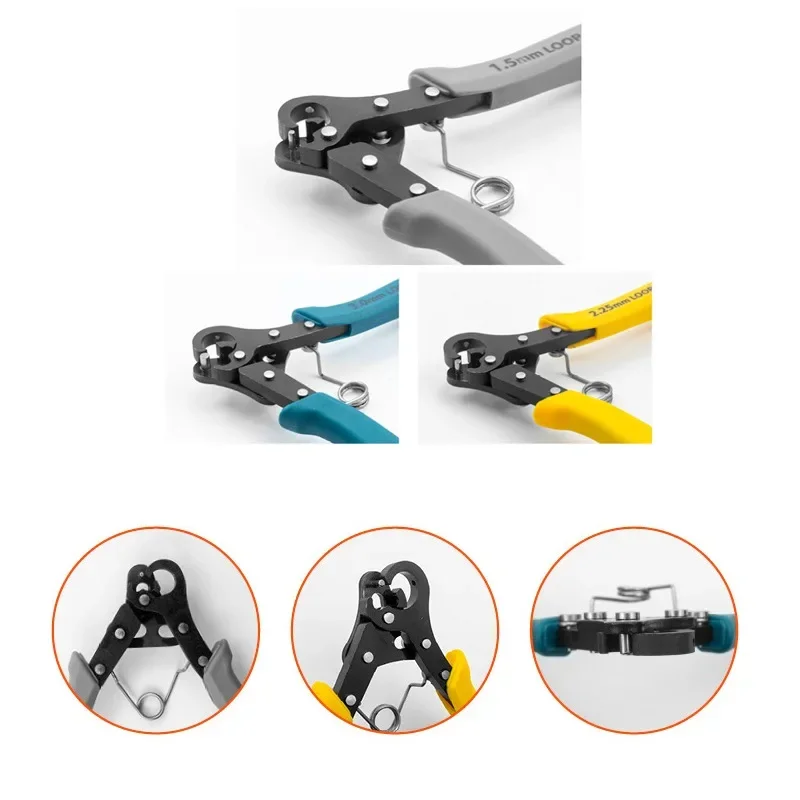 1.5/2.25/3.0mm Repair Wire Rolling Pliers Jewelry Making Round Nose Pliers Craft Durable Repair Pliers Wire Ring Wrapping