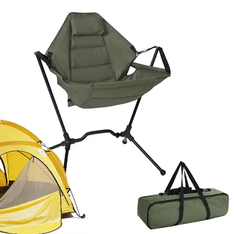 

Camping Rocking Chair Portable High Back Outdoor Rocker Adjustable Hammock Chair Folding and Rocking Chair for Patio Lawn Yard