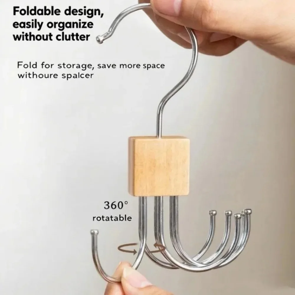 360 Rotatable Multi-Claw Storage Coat Hook Organizer
