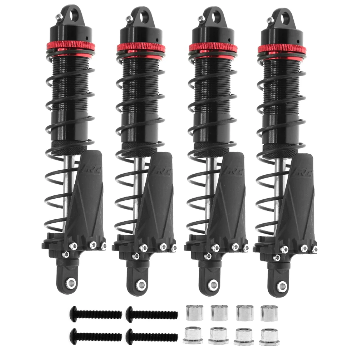 4PCS Metal 120mm Shock Absorber Oil Damper for 1/10 RC Crawler Car Axial SCX10 AXI03007 RBX10 D90 TRX4,Black