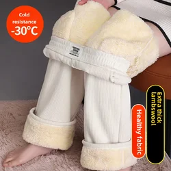 Calças femininas de chenillebell forradas em lã, calças casuais de lã feminina de perna reta, de alta qualidade, novas, outono, inverno, 2023