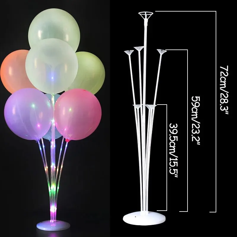 LED Light Balloons Stand Glow LED Baloon Column for Baby Shower Birthday Party Decor Wedding Ballon Stand Accessories