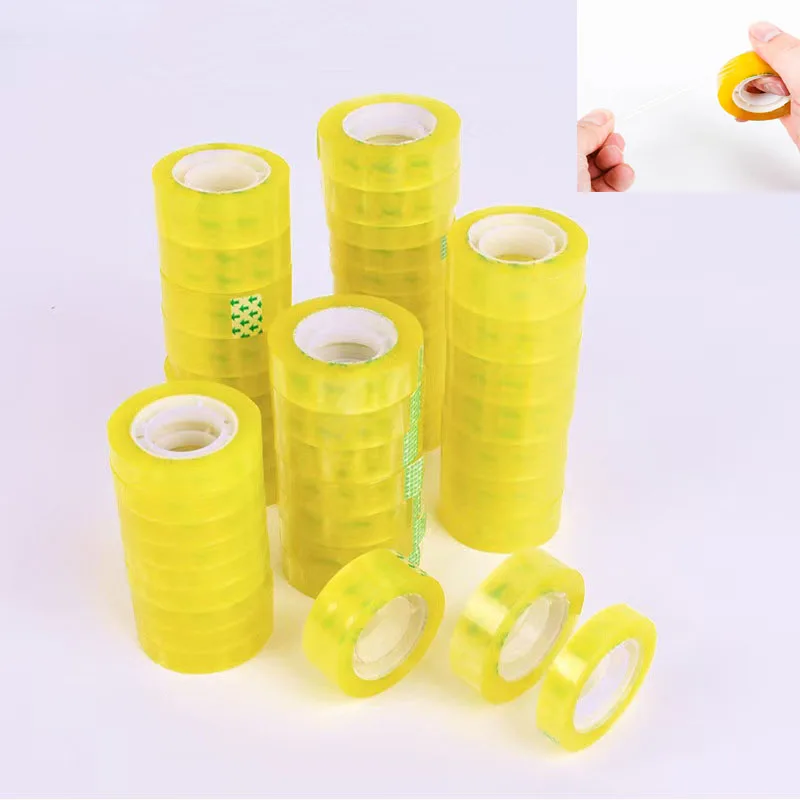 

27M*11mm Sticky Clear Transparent Invisible Stationery Tape For Office Home School DIY Gift Wrap Sealing Packing Clipping Tape