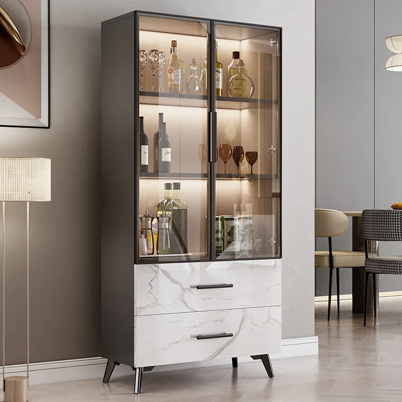 Modern light luxury commercial wine cabinet multi-functional home wine rack display