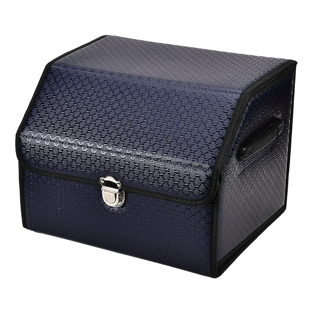 Car Trunk Organizer Case, Car Boot Collapsible PU Leather Storage Box, Tidy Kid's Toys Snacks  Container Case