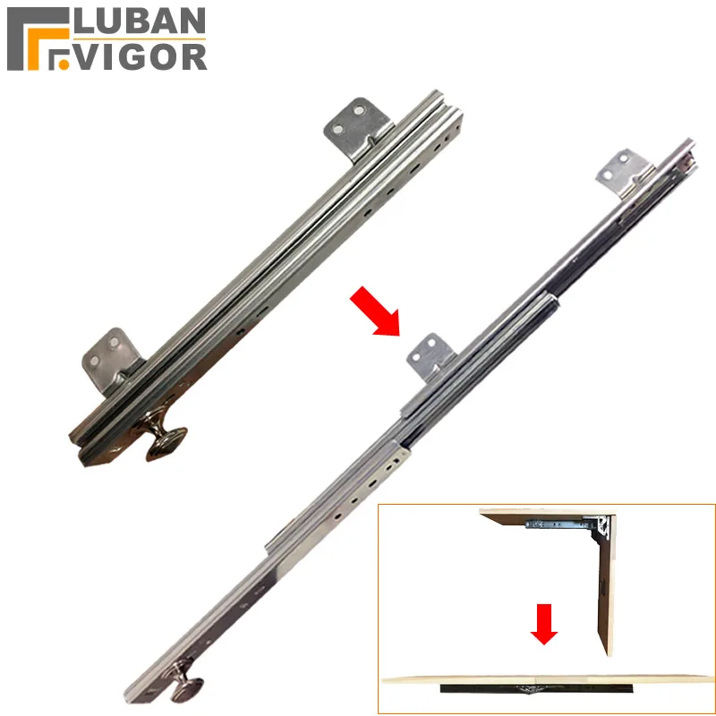 desktop extension board slide rail suporte 90 graus mesa dobravel carga de rolamento slide rail built in dobradica forte economia de espaco 01