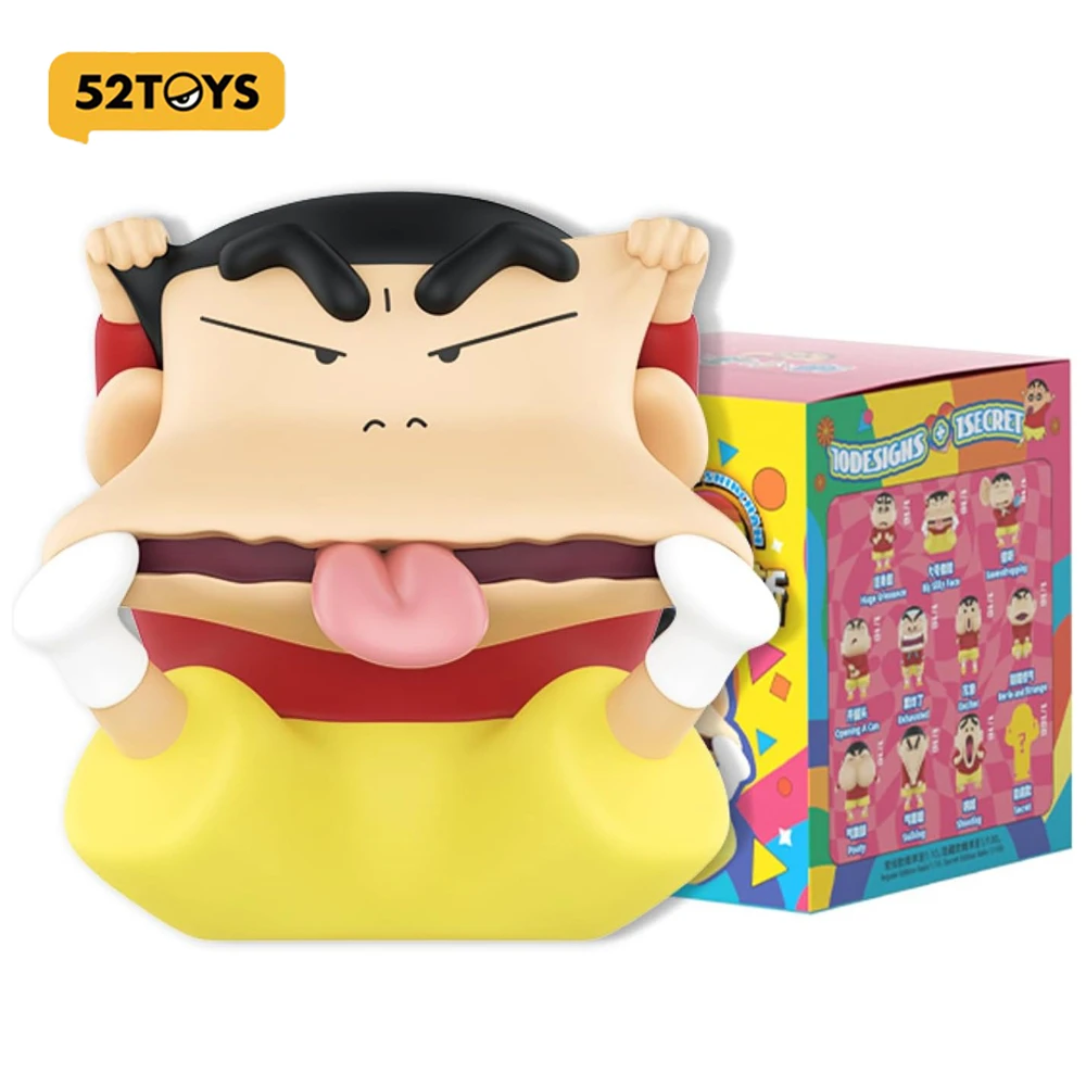 52 SPEELGOED Crayon Shinchan Komische Shinchan Blind Box 1PC Action Figure Collectible Toy Kawaii Creatieve Gift Room Decor Desktop