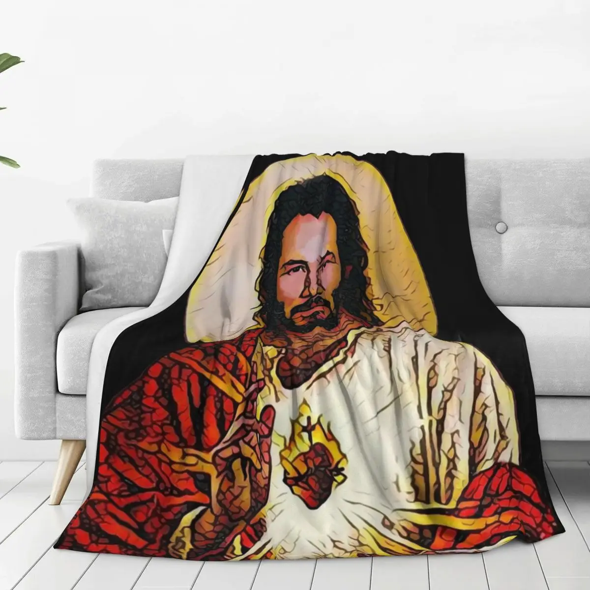 Holy Keanu Blanket Flannel Breathable Sofa Throw Blankets For Couch Bedding Office Throws Bedspread Quilt