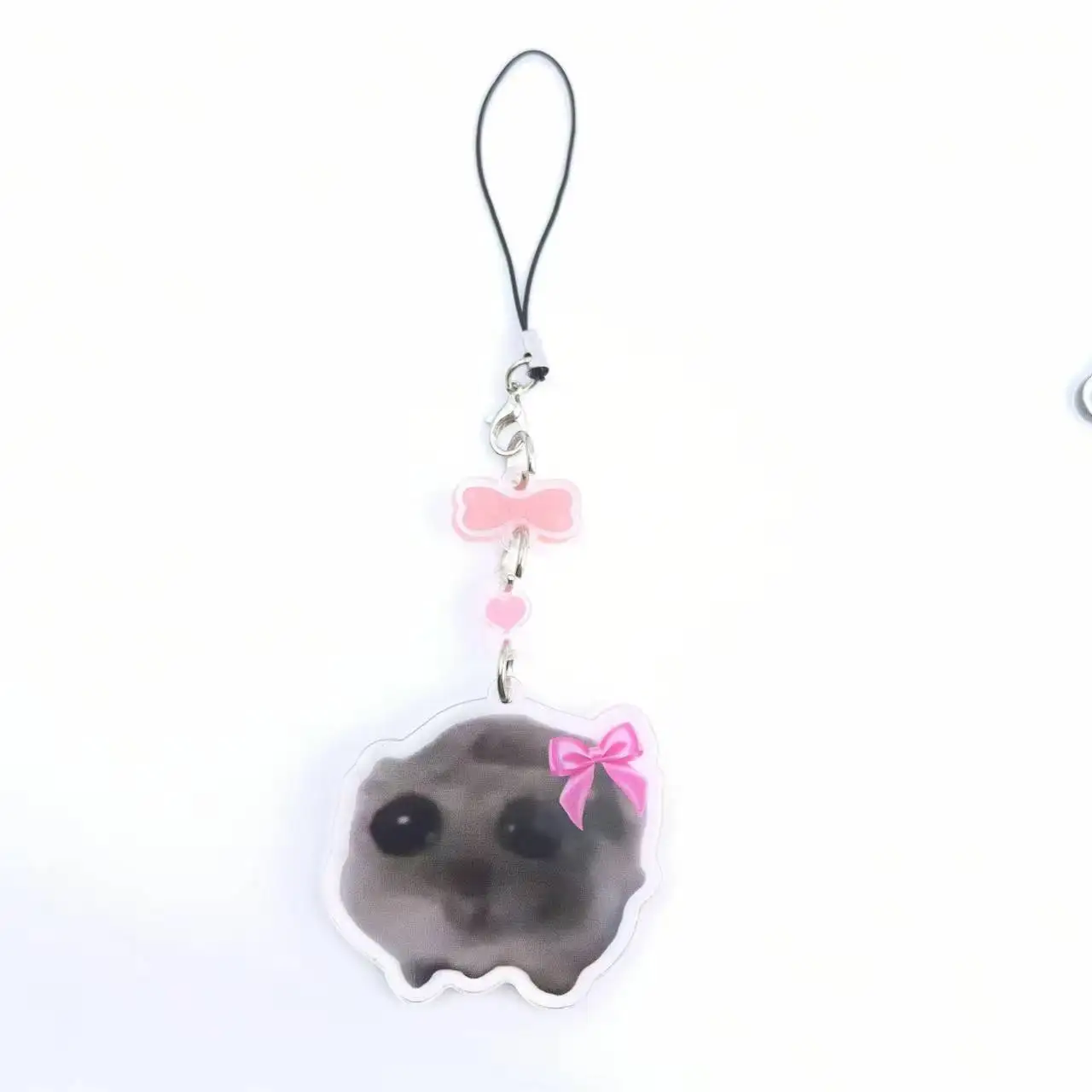 Triste hámster teléfono encanto divertido Meme soy solo una chica teléfono encanto lindo Y2k divertido teléfono bolsa encanto accesorios, gato Meme llavero