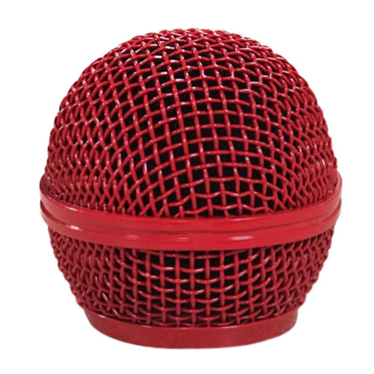 Wireless Microphone Grille Microphone Accessories Metal Microphone Grille Head for Shure SM58,SM58S,SM58LC & More Red