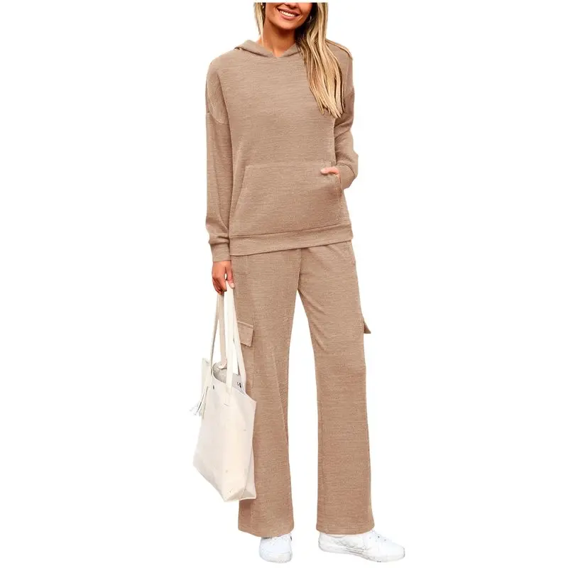 

CYL комплекты из 2 предметов для женщин, осенние спортивные костюмы, одинаковые комплекты с капюшоном для отдыха, дорожная зимняя одежда