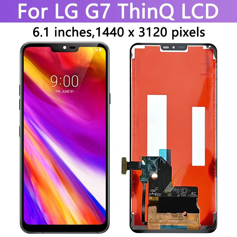 6.1“IPS For LG G7 ThinQ LCD G7+ Display Touch Screen Digitizer Assembly For LG G7 G710EM G710EMW Display with Frame