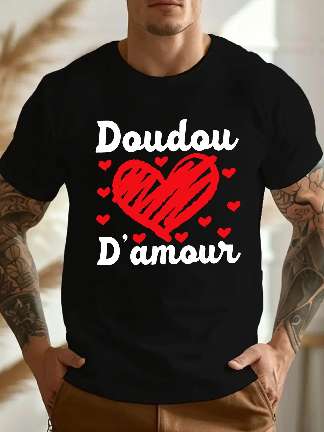 Fun French Pleated Men's T-Shirt,