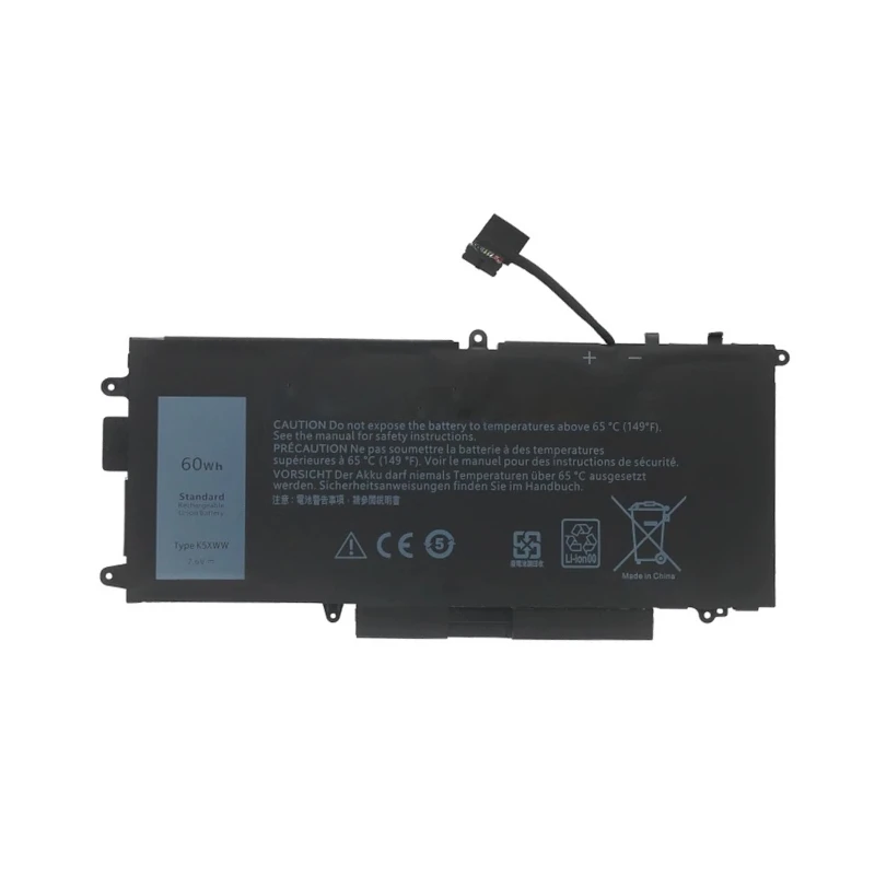 Nueva batería de ordenador portátil K5XWW 7,6 V 60Wh para Dell 5289 7389 7390 2 en 1 L3180 71TG4 Latitude 12 5000 E5289 L3180 Series P29S001 725KY