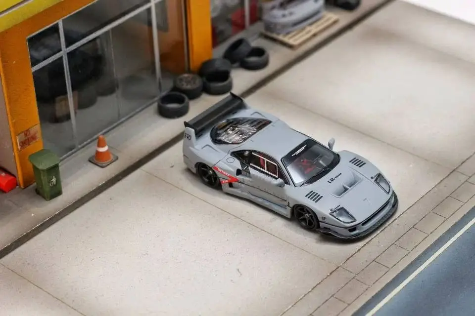 

Pre-order GP 1/64 for F40 LBWK Fighter Jet Gray Racing Sports Model Diecast Car Miniature Collection Toy Vehicle Models