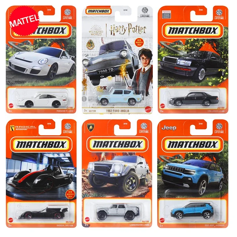 Original Mattel Matchbox Car 1/64 Diecast Toys for Boys 24K Harry Potter Ford Anglia Radical Lexus Ls 400 Vehicle Birthday Gift