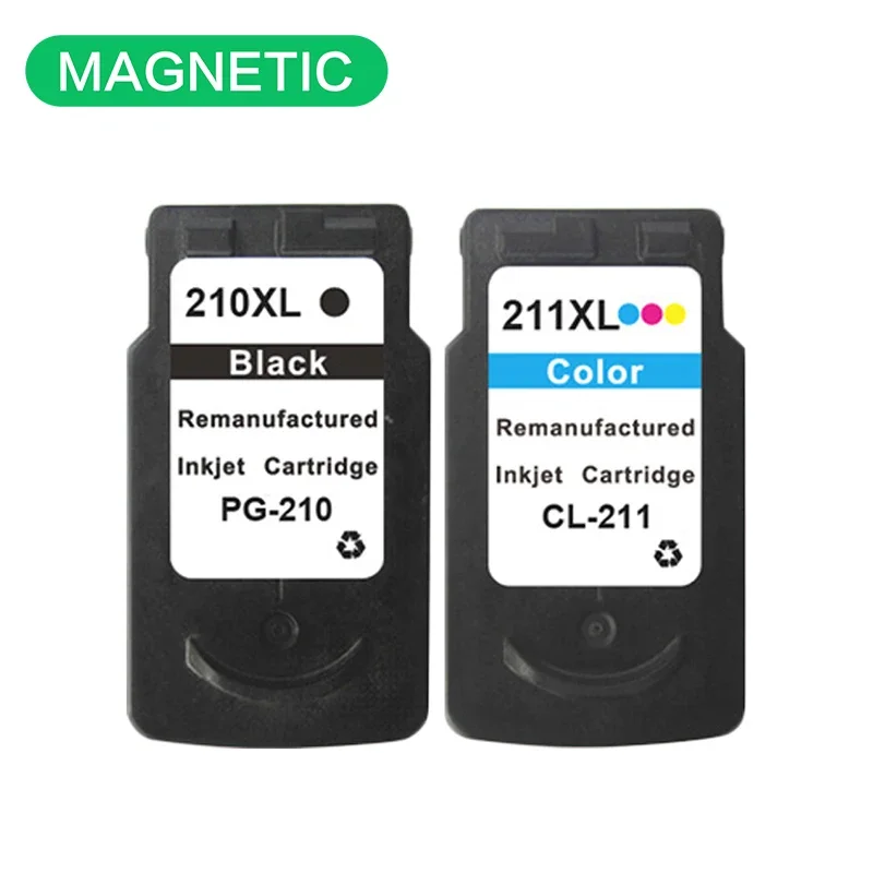 2Pcs PG210 PG 210 CL211 XL ink cartridge for Canon PG-210 CL-211 for Canon Pixma IP2700 IP2702 MP240 MP250 MP260 MP270 MX340