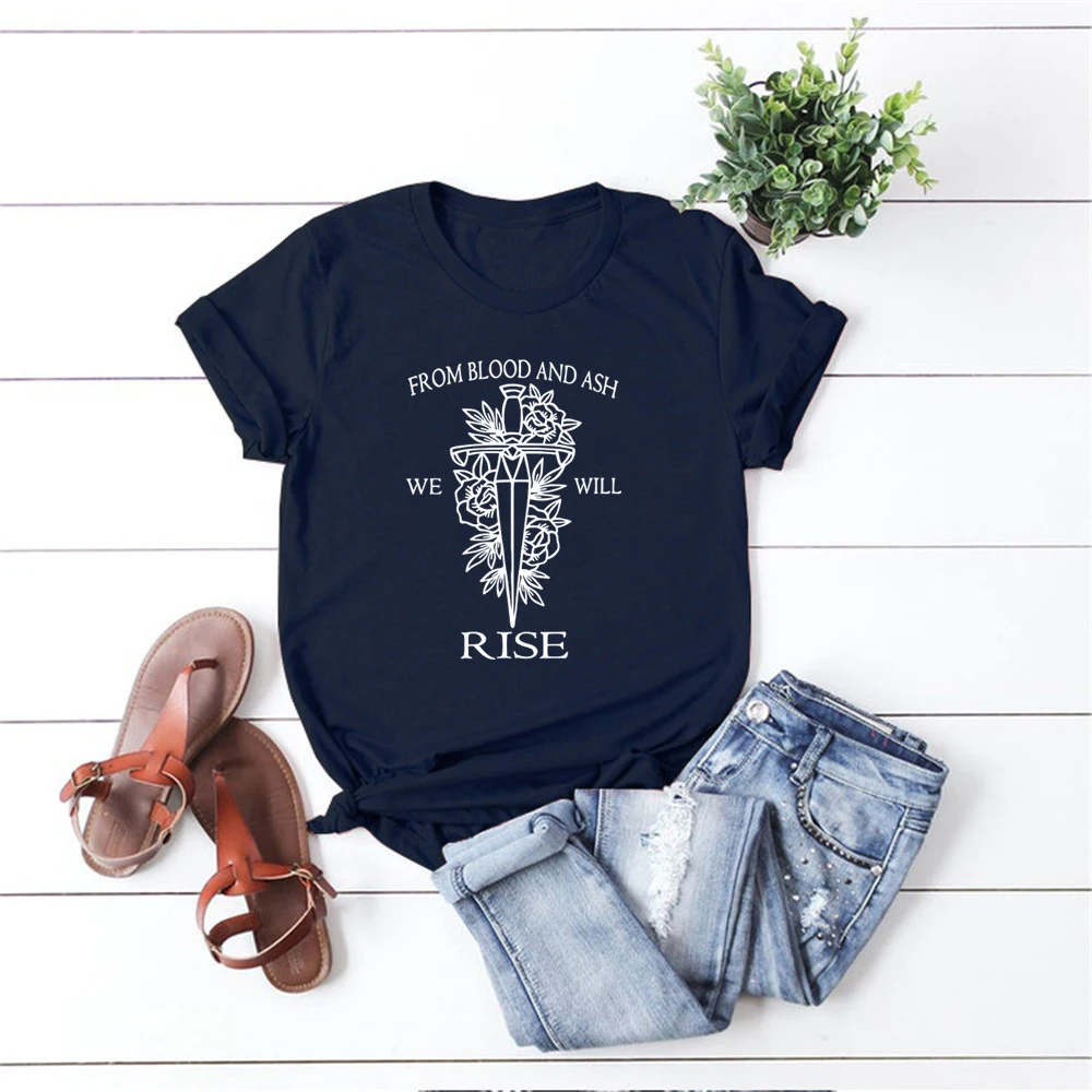 From Blood and Ash We Will Rise T-shirt FBAA Red Pearl Shirt FBAA JLA Bookish Merch Iss Willa Colyns Book Tee Book Lover Gift