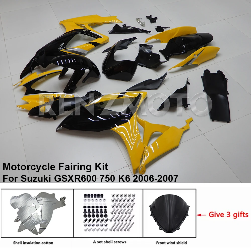 

For Suzuki GSX-R600 R750 2006 2007 K6 Motorcycle Fairing Set Body Kit Plastic Accessories Injection Bodywork S0606-105a