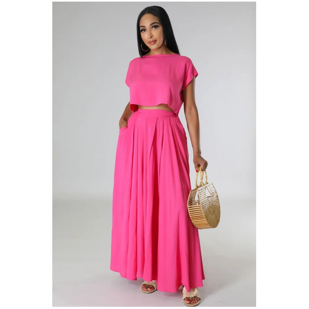 Casual Mode O Kragen kurzarm Tops Kleid Zwei-stück Set Frauen Frühling Sommer Neue Ultra-kurze T-shirt und Rock Set Weibliche