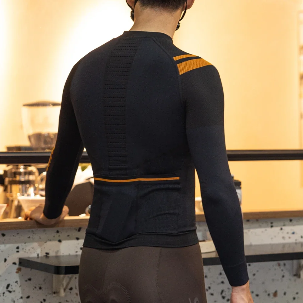 Santic 남자 사이클링 저지 봄 가을 원활한 긴 소매 자전거 의류 야외 빠른 건조 MTB 도로 승마 자전거 저지