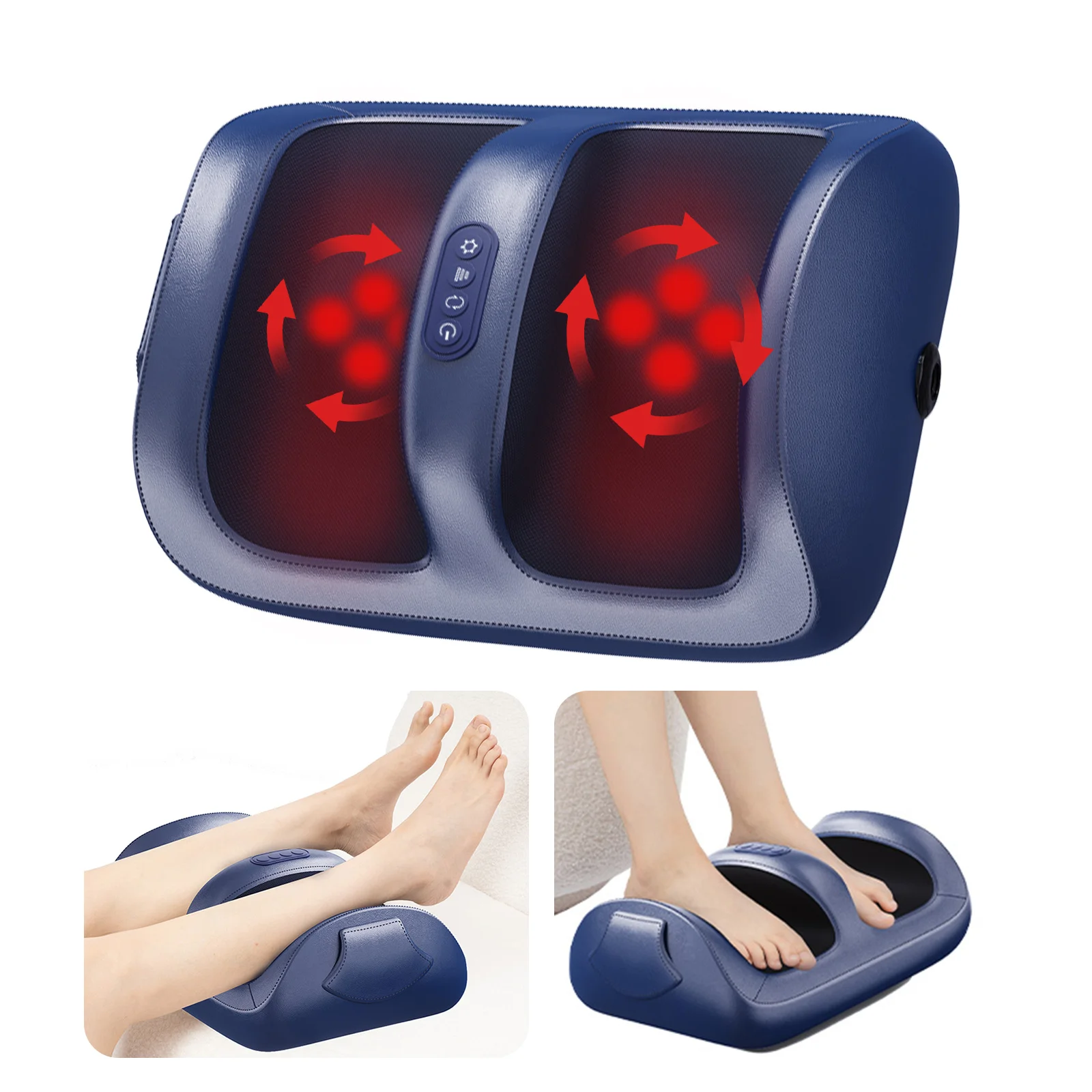 

Foot Massager Electric Feet Massage with Heat and Deep Tissue Kneading for Stress Relief, Deep Rolling Massage, Gift for Parents