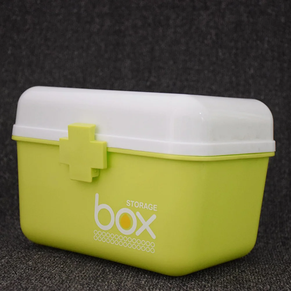 

S Size First Aid Kit Light Storage Organizer with Handle for Family Emergencies Large Capacity Multi Use Outdoor