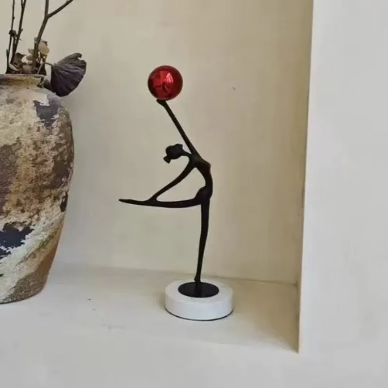 Art Aesthetic Figurines Modern Elegant Miniature Sculptures Dancing Girl Creative Ornaments Home Table Top Decoration Figurines