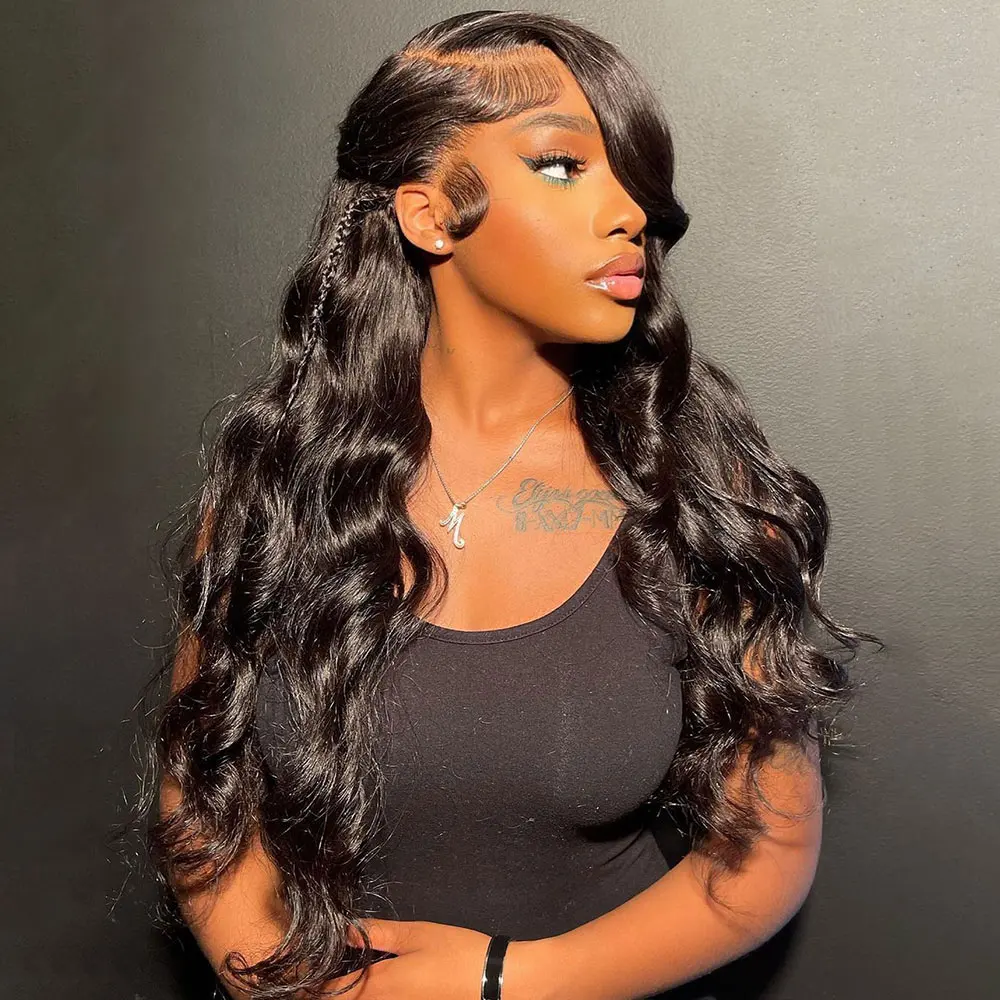 30 40 Inch 360 Body Wave Lace Front Human Hair Wigs Brazilian Loose Water Wavy 13x4 13x6 Human Hair Lace Frontal Wigs For Women