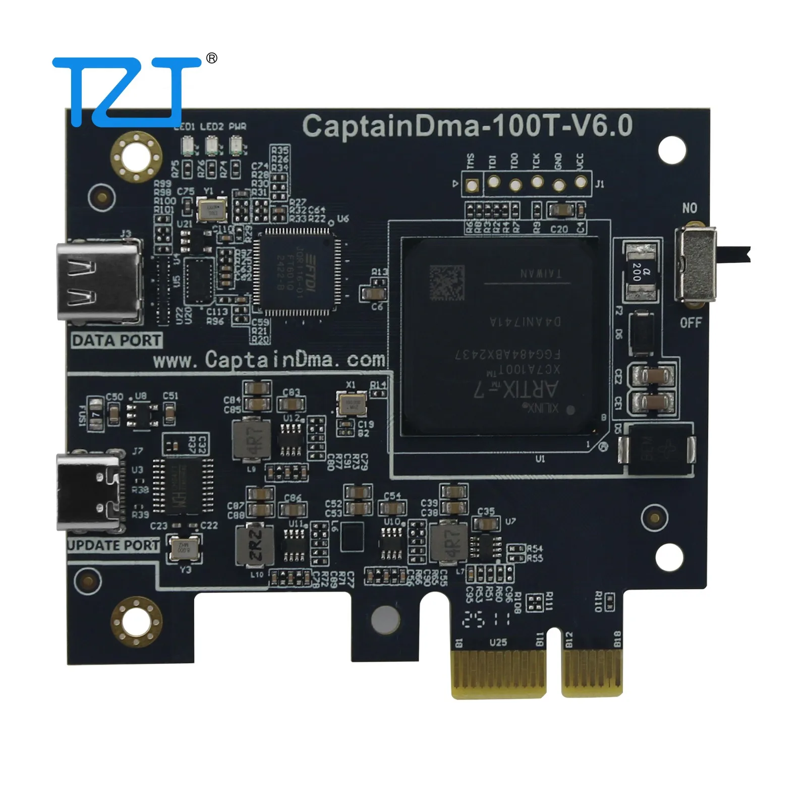 TZT CapDMA 100T-7th Factory Firmware DMA Board for Artix-7 FPGA Speedy Processor Direct Memory Access Board