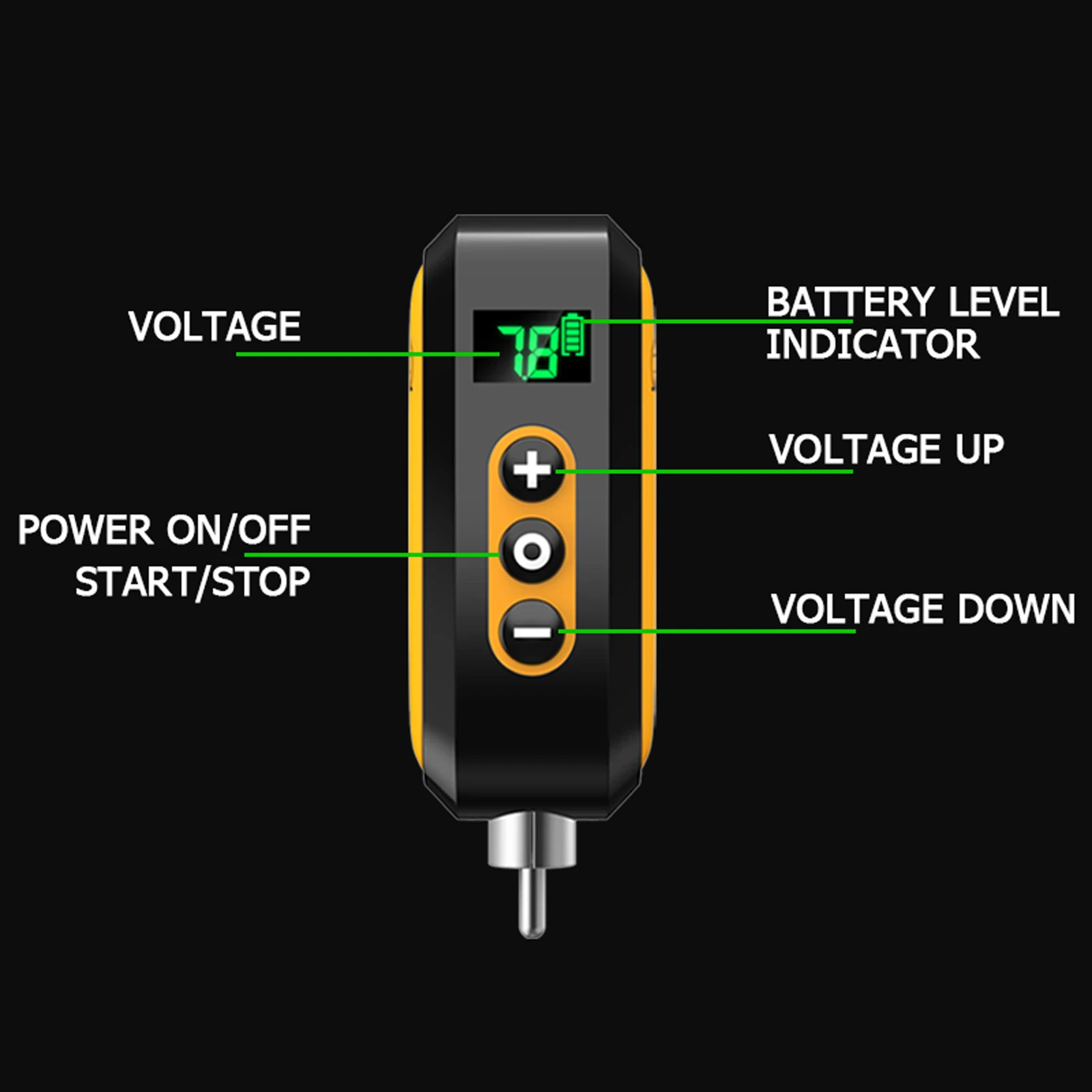 EZ Portex Gen2 Mini Battery Pack Tattoo Wireless Battery Tattoo Power Supply RCA Lightweight Well-balanced for Tattoo Pen