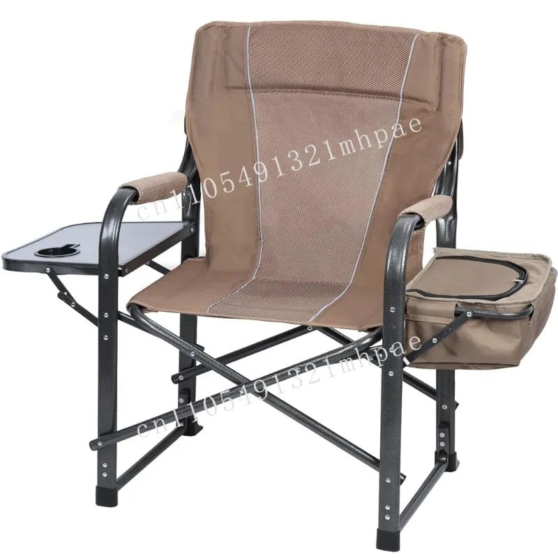 

Custom Leisure Director Chair Lightweight Beach Chair Folding Camping Chair With Side Table And Ice Bag
