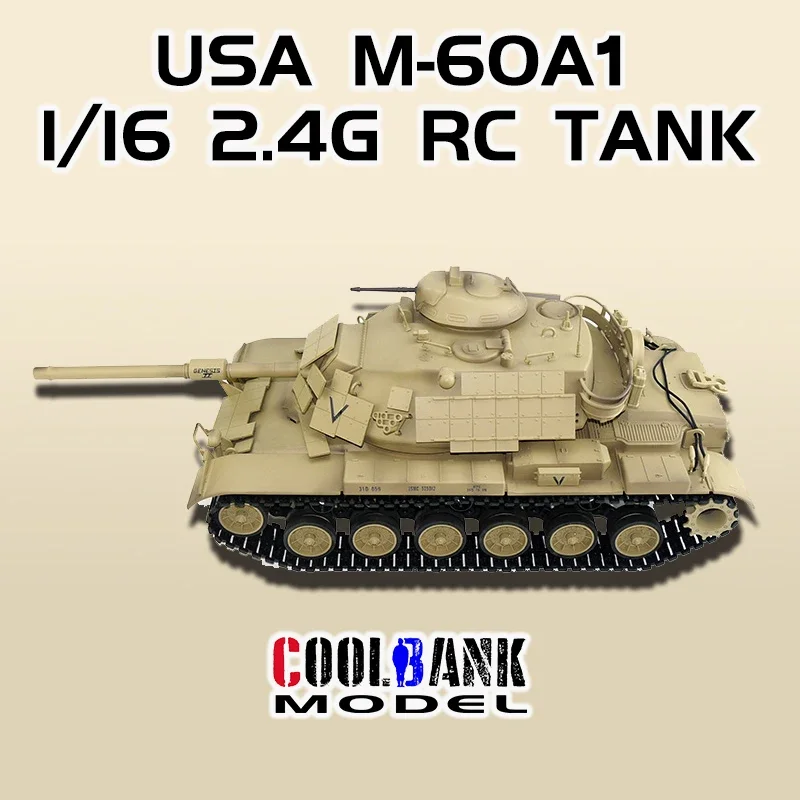 Nowy 1:16 COOLBANK USA M60A1 główny Model czołg symulacja zdalnego sterowania zbiornik samochód elektryczny RC zabawki kompatybilne z Henglong