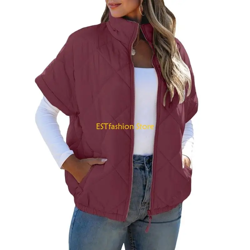 Y5GC Lightweight Thermal Vest Jackets For Women Cold Weather Fashion Puffer Tops